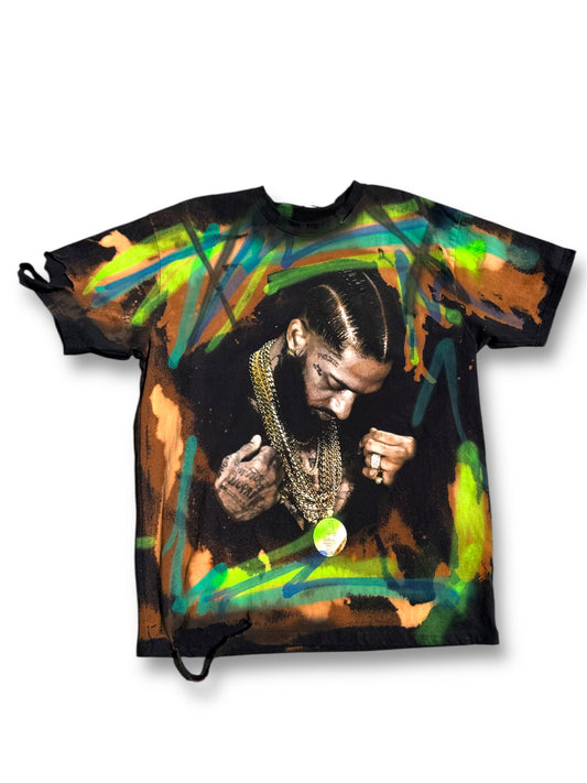 NIPSEY HUSSLE “LA LEGEND”DESTROYED TEE
