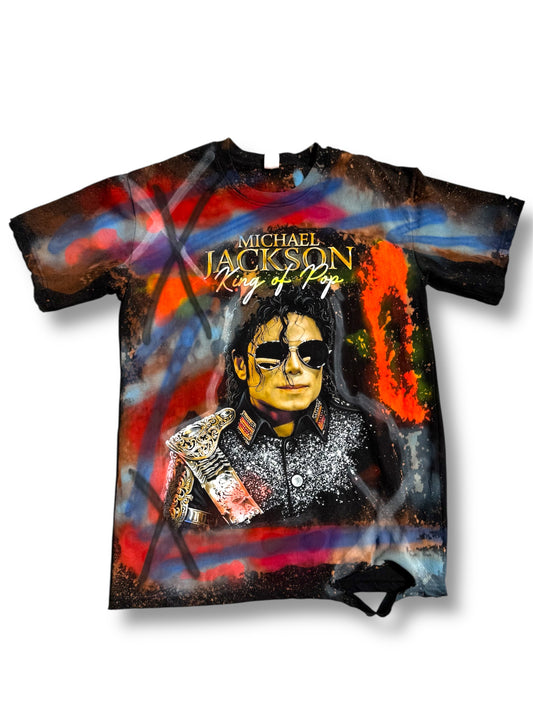 MICHAEL JACKSON “KING OF POP” DESTROYED TEE
