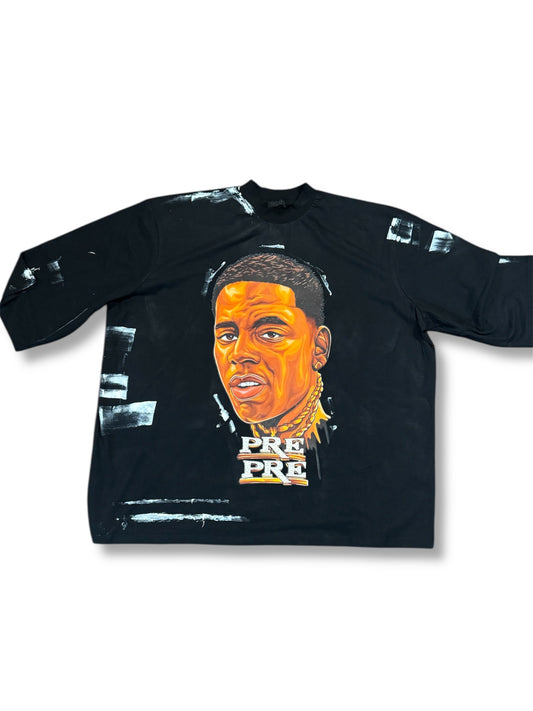 YOUNG DOLPH DESTROYED TEE - BLACK